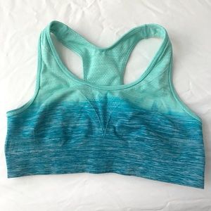 Blue ombré sports bra